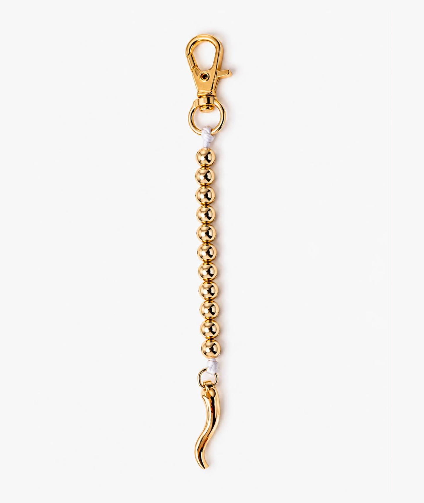 Beaded Cornicello Key Ring
