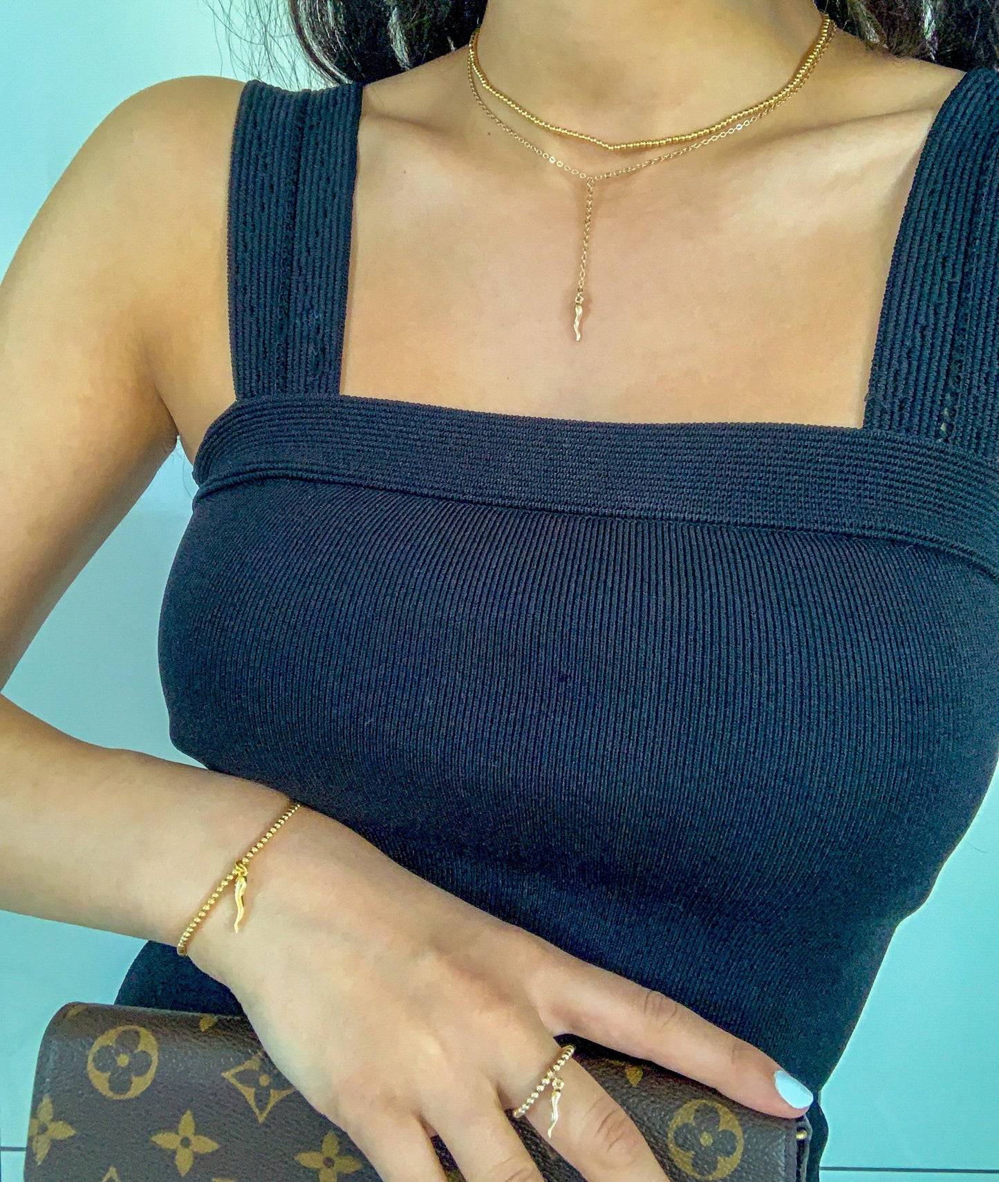 Cornicello Drop Necklace