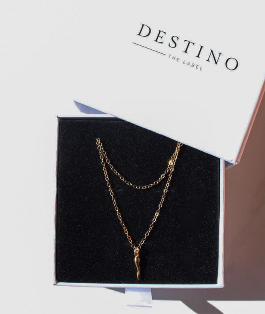 Layered Cornicello Necklace