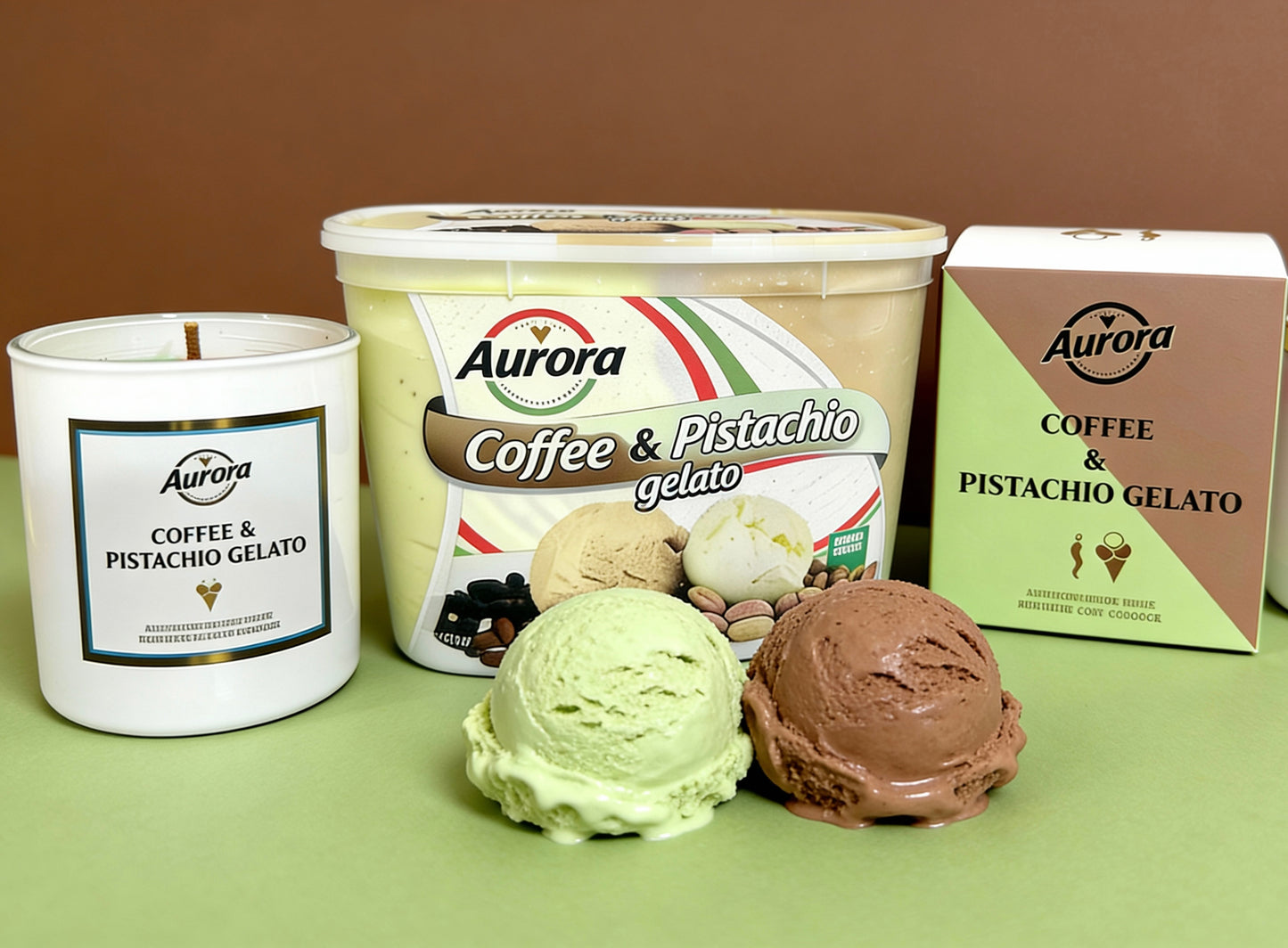 Pistachio and Coffee Gelato Candle
