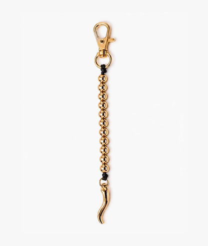 Beaded Cornicello Key Ring